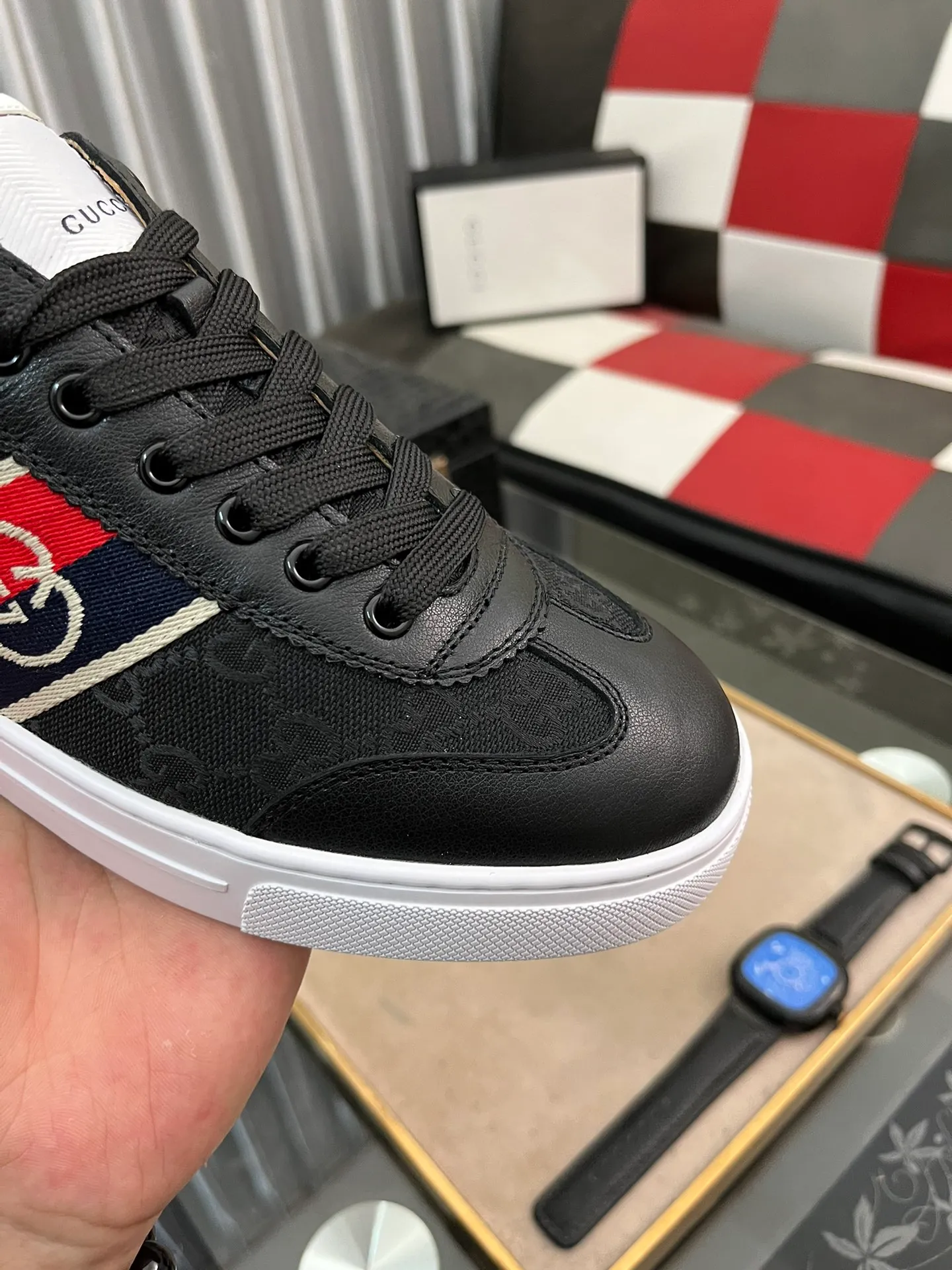 Men's shoes 💰400⌚️⌚️《Gucci*》The latest hot-selling casual shoes, top brand [seduce] luxury~purchase, top~quality. [Strong] The upper is made of imported breathable mesh with material ➕ breathable sports lining (•) and fine workmanship. Original personalized fashionable soft rubber wear-resistant outsole, size: 38-443⃣️colors available